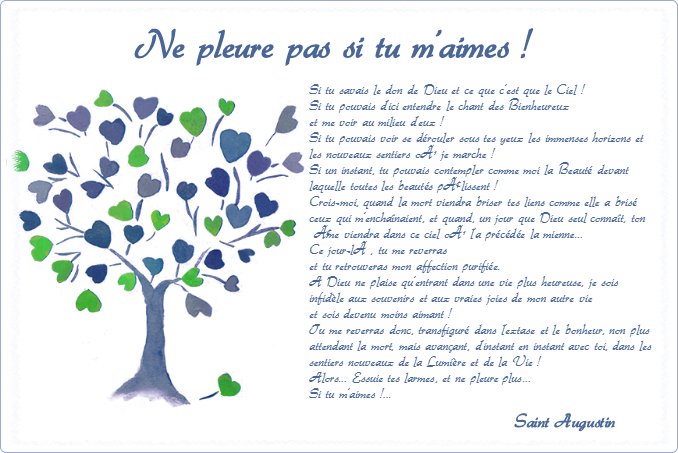 Plaque funéraire Photo dessin arbre,coeur,saint,augustin
