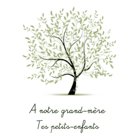 Plaque funéraire Photo dessin arbre,olivier